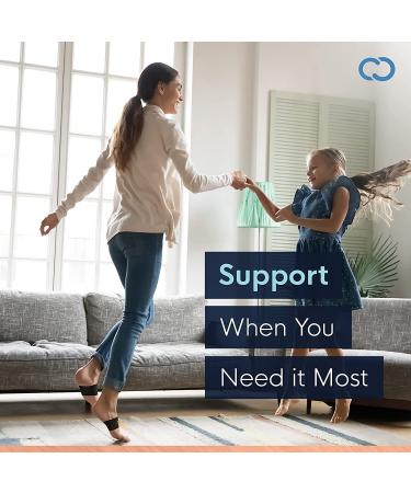 Copper Compression Arch Support Sleeves - Plantar Fasciitis Relief for Heel Spurs, Flat Feet, High Arches, Feet Pain - 1 Pair Black, One Size Fits All - Buy Online on GoSupps.com