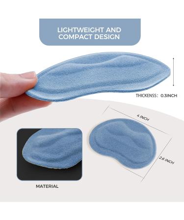 Space Lion Leather Heel Pads - 4 Pairs Blue Inserts for Loose Shoes | Prevent Heel Slip and Blister, Improve Shoe Fit and Comfort - Buy Online on GoSupps.com