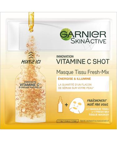 Garnier - SkinActive - Fresh Mix Vitamin C Sheet Mask - 33 g - Buy Online on GoSupps.com