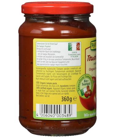 Buy Rapunzel Tomato Paste 22% Dry Matter - 360g Premium Quality for Gourmet Cooking - International Shipping Available - Buy Online on GoSupps.com