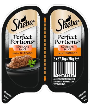 Sheba Perfect Portions Turkey - 32 x 75g Delicious Sauce for Cats | Finest Katznass Futter - Buy Online on GoSupps.com