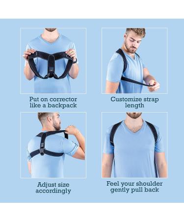 Persanna Posture Corrector Back Brace for Women and Men - Upper Back Support for Shoulder & Neck Pain - Adjustable Straightener for Scoliosis & Kyphosis - Thoracic Spine Trainer - Buy Online on GoSupps.com