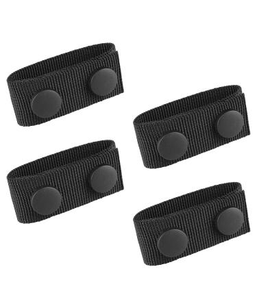 Belt loop 4 pieces nylon duty Belt keeper with double push buttons elastic belt holder for service belts for 2 and 2.25 "safety belt for tactical police military equipment accessories