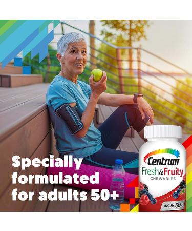 Centrum Adults 50+ Multivitamin Chewables - Fresh Berry Flavor  60 Tablets - Buy Online on GoSupps.com