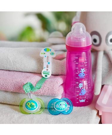 MAM Easy Active 2nd Age Feeding Bottle 330ml - X-Flow Teat - Pink, 6+ Months - Ultra-Fast Speed - 1 Count - Buy Online on GoSupps.com