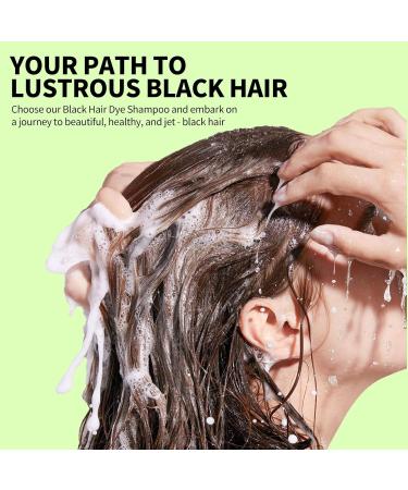 SEVICH Black Hair Shampoo Instant Black Hair Dye Natural Ingredients Hair Shampoo Hair Strength Restoring Conditioner 5 Minutes Gray Cover 250 ml - Buy Online on GoSupps.com