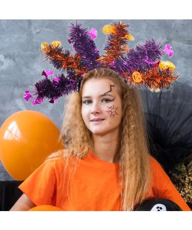 Halloween Headband | Colorful Wool Strips Halloween Costume Headbands - Halloween Headwear Cosplay Props for Favors Bat Pumpkin - Buy Online on GoSupps.com