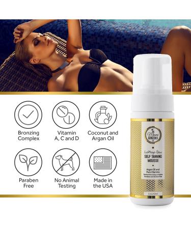 Miami Gorgeous LaPlaya Glow Self Tanning Mousse - Organic Bronzing Formula - 4.2 oz - Buy Online on GoSupps.com