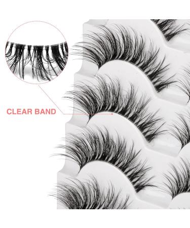 Newcally 3D Mink Fluffy False Eyelashes - Wispy Cat Eye Style - 5 Pairs - 16mm - Buy Online on GoSupps.com