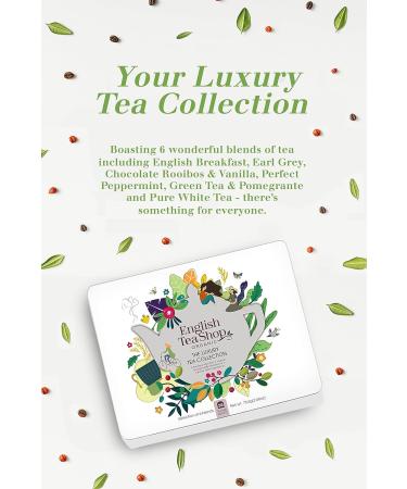 English Tea Shop Organic Luxury Gift Tin - 36 Tea Bag Sachets - 6 different flavours - Buy Online on GoSupps.com