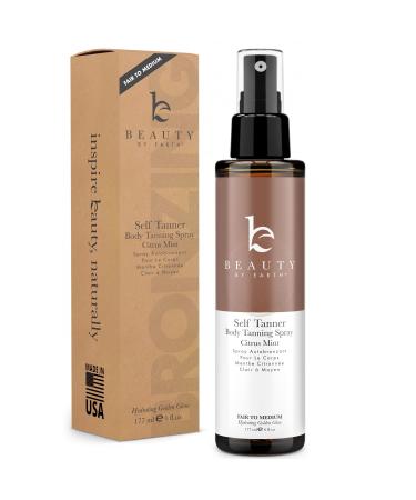 Fair to Medium Self Tanner for Body - Instant Spray Tan  Ultra Dark Self Tanning Spray  Best Self Tanner for Fair & Pale Skin Sunless Tanner 6 Fl Oz (Pack of 1) Fair to Medium