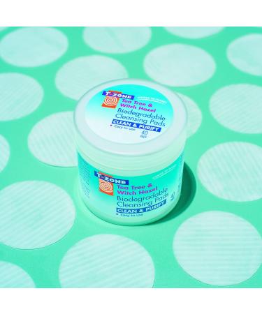 T-Zone Tea Tree & Witch Hazel Biodegradable Cleansing Pads (40 Pads) - Cleanse, Purify, and Unclog Pores for Clear & Pure Skin - Eco-Friendly Skincare - Buy Online on GoSupps.com