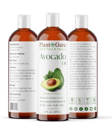 Carrier Oil Variety Set - 16 oz Cold Pressed Natural Almond Avocado Coconut Grapeseed | Aromatherapy & Skin Moisturizer | Ideal for Hair Growth & Body Massage - Buy Online on GoSupps.com