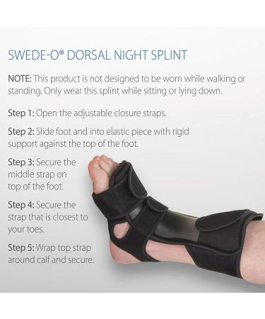 Swede-O Dorsal Night Splint - Small/Medium | Comfortable Foot Support for Plantar Fasciitis Relief | International Shipping Available - Buy Online on GoSupps.com