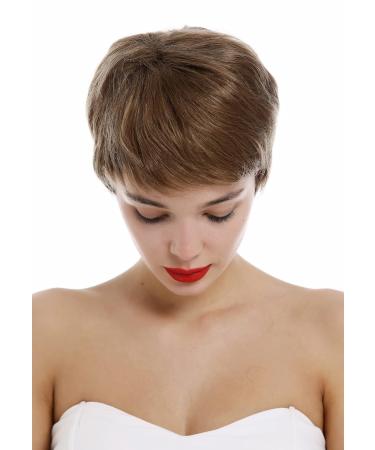 WIG ME UP DW3107 HH-18 Short Wavy Human Hair Wig for Women & Men - Light Brown Golden Bowl Cut - Buy Online on GoSupps.com