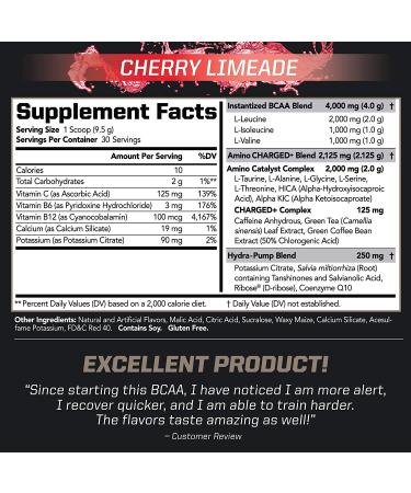 PMD Sports BCAA Charged Amino Acid Drink - Cherry Limeade Flavor for Performance and Recovery - Buy Online on GoSupps.com