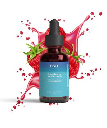 PSH Raspberry Ketone Ultra Drops with African Mango - Advanced Weight Management Support - Natural Fat Burner and Appetite Suppressant - Keto-Friendly Formula - 2 fl oz