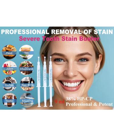 MEDIWHITE Professional Teeth Whitening Kit Teeth Whitening Tray with 3x3ml 38% HP-CP Teeth Whitening Gel Helps to Remove Stains from Coffee Smoking Wines Soda Food - Buy Online on GoSupps.com