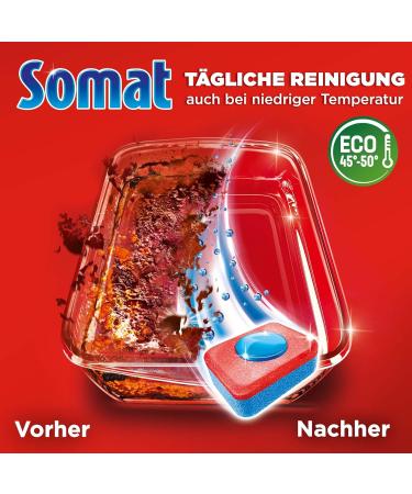 Somat Classic Dishwasher Tabs - 135 Tabs for Powerful Cleaning & Rinsing - Bright Dishes Even at Low Temperatures | International Shipping Available - Buy Online on GoSupps.com