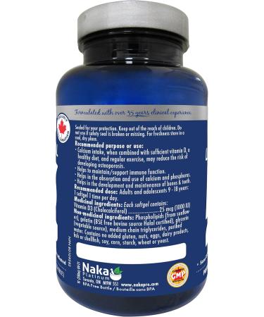 Naka Platinum Liposomal D3 1000IU Made in Canada (90+30 Softgels FREE) - Buy Online on GoSupps.com