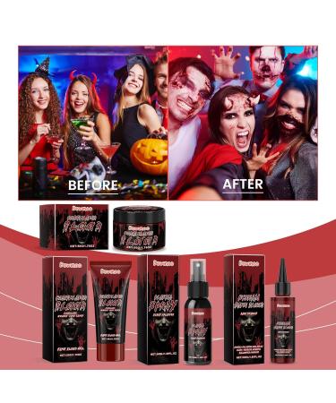 Realistic Blood Spray Set for Halloween Makeup | Easy Clean Blood Plasma Effect | International Shipping - Buy Online on GoSupps.com