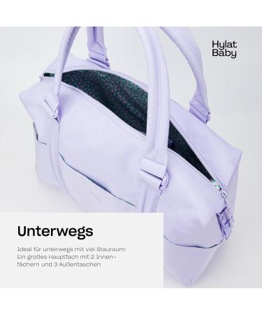Hylat Baby Changing Bag with Changing Mat & Cotton Bag - Stylish & Practical Diaper Bag for Moms - Purple Set - International Shipping Available - Buy Online on GoSupps.com