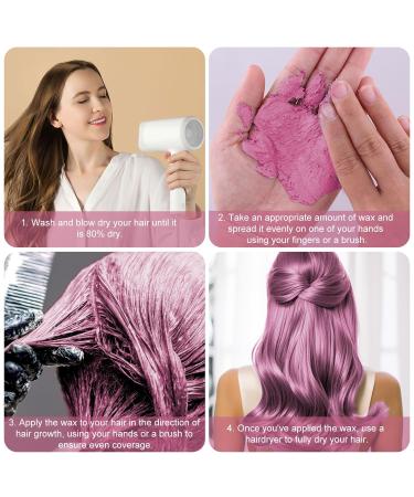 4.23 oz Pink Temporary Hair Tint | Instant Hair Cream Mud & Unisex Styling Wax for Party Cosplay Halloween | 120g Natural Hair Color Pomade - Buy Online on GoSupps.com