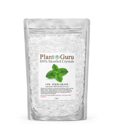 Menthol Crystals 2 lbs. Bulk Mentha Arvensis 100% Pure Natural USP Food Grade - Great For Cosmetics Salves Balms Creams and Soap Making.