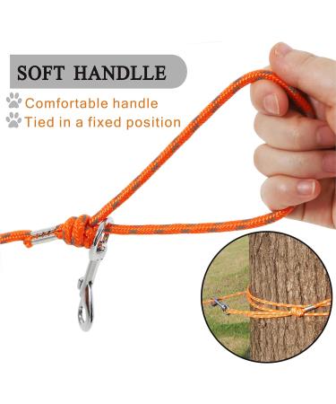 muiyrtuy Reflective Cat Leash -50FT Cable Out Escape Proof Walking Leads Yard Long Durable Safe Personalized Extender Traning Play Outdoor for Puppies/Kittens/Rabbits/Small Animals Orange 50' Orange - Buy Online on GoSupps.com