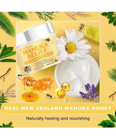 Manuka Honey Eczema Cream with Colloidal Oatmeal - Soothing Relief for Itchy Dry Skin - Plant-Based Formula for Eczema, Psoriasis, and Shingles - Buy Online on GoSupps.com