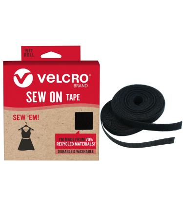 Velcro Brand Sleek and Thin Stick on 24in x 3/4in Tape, Black