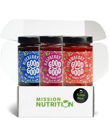 Good Good Keto Jam Jelly Variety Box - No Added Sugar - 12 oz (3 Pack) - Buy Online on GoSupps.com
