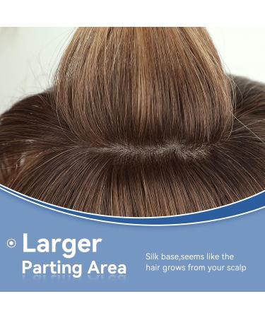 Haircube Ombre Ash Blonde Hair Toppers for Women | 100% Remy Human Hair Bangs | 150% Density | Silk Base for Thin & Gray Hair | 14 Inch | 40g - Buy Online on GoSupps.com