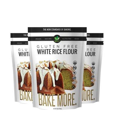 Big Green Organic Food White Rice Flour - Gluten-Free & Kosher for Artisan Baking | 1 lb - Buy Online on GoSupps.com