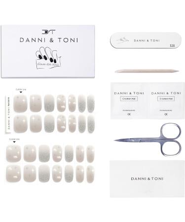 DANNI & TONI 28 Stickers Semi Cured Nail Wraps Soft Self-Adhesive Gel Nail Stickers(Starlight) Salon-Quality Manicure Stickers Set Star Nail Stickers-Shimmer Powder Print Gradient - Buy Online on GoSupps.com