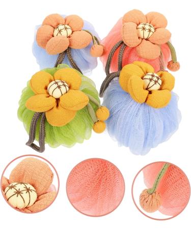 NOLITOY 4pcs Cartoon Foaming Net Loofah Body Scrubbers Eco-Friendly Shower & Bath Accessories for Kids & Adults Soft Skin Cleaning Sponge Toiletries - Buy Online on GoSupps.com
