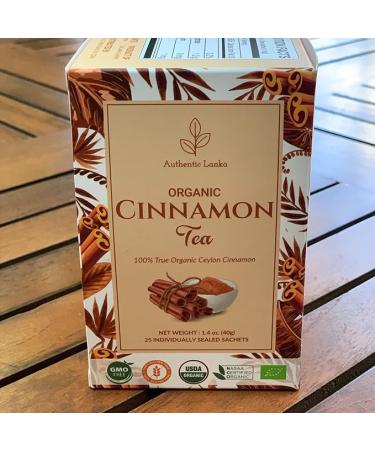Authentic Lanka 100% True Ceylon Cinnamon Tea 25 Sachets Box - Caffeine Free  Organic Sweet Cinnamon Herbal Tea  Vegan USDA Organic Non GMO Sri Lanka (Ceylon) Origin - Buy Online on GoSupps.com