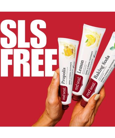 Red Seal Herbal & Mineral Fluoride Free Lemon Toothpaste - Mint Free Toothpaste for Adults - Vegan Friendly Cruelty Free No Artificial Colors or Flavors NATRUE Certified Natural SLS Free 3.53 oz Natural Lemon 3.5 Ounce  - Buy Online on GoSupps.com