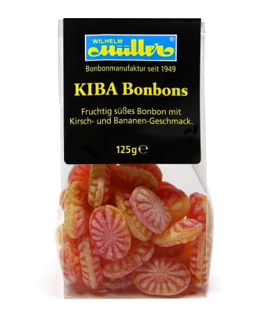 KIBA Bonbons - Fruity sweet candy with cherry and banana flavor (15 bags - 15% discount) Kiba 125 g (pack of 15)