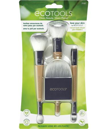 EcoTools Love Your Skin Makeup Brush Kit - 4 Brushes with 6 Brush Heads - Buy Online on GoSupps.com