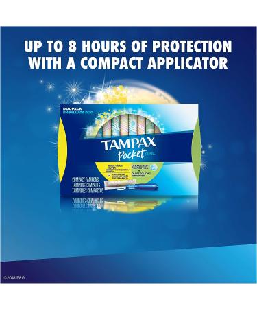 Tampax Pocket Pearl Tampons Duopack - Regular/Super Absorbency, Unscented - 30 Count Pack - Buy Online on GoSupps.com