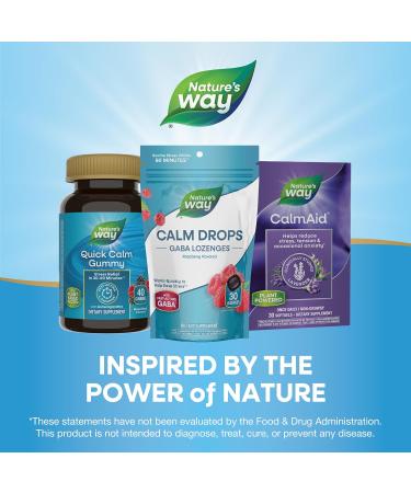 Nature's Way Calm Drops Works Quickly to Help Ease Stress*(1) Fast-Acting GABA Individually Wrapped Lozenges Raspberry Flavored 30 Lozenges - Buy Online on GoSupps.com