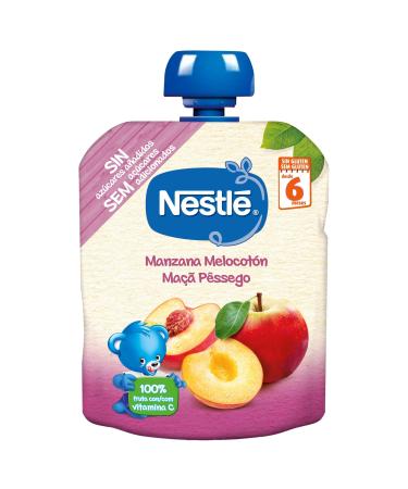 Nestl Nestl Apple Peach Pur Bag 6 Months + 90 g