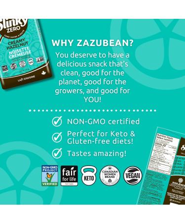 Zazubean SLINKY Chocolate bars - No Added Sugar NON-GMO Fair trade Gluten free Soy Free (Creamy Hazelnut 1 Count (Pack of 6)) Creamy Hazelnut 1 Count (Pack of 6) - Buy Online on GoSupps.com