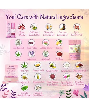 Fivona Yoni Care Kit 5 in 1 V Steaming Set Includes Sitz Bath Seat Feminine Oil Herbal Soap Storage Bag All Natural Herbal Vaginal Care Set - Buy Online on GoSupps.com