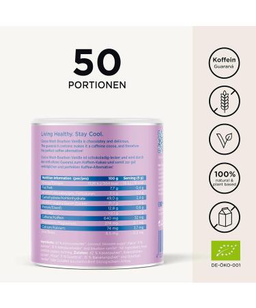 Sooper Food Cocoa Wach - Bourbon Vanilla 250g | Organic Vegan Chocolate Nut Powder with Turmeric & Natural Caffeine for Morning Energy Boost - Buy Online on GoSupps.com