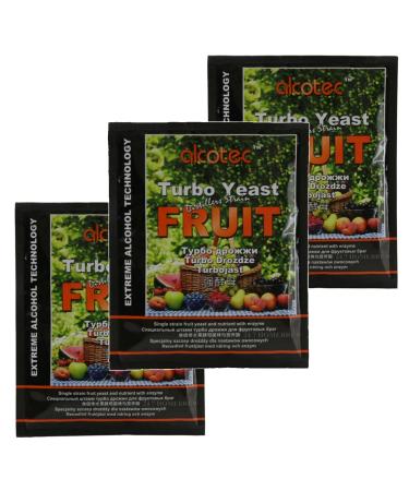 3X Alcotec Distillers Gist Fruit met Enzym 60g 25L