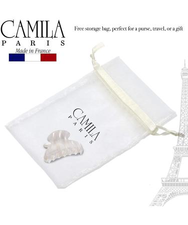 Camila Paris CP3065 French Handmade Hair Clip - Small White Girls Claw Jaw Clip, Durable Styling Accessory for Women, Strong Hold, No-Slip Grip - Made in France (2 Inch) - Buy Online on GoSupps.com