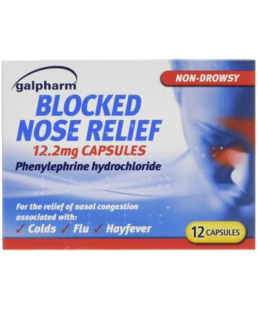 Galpharm Blocked Nose Relief 12 Capsules x 5 Boxes (60 Capsules)