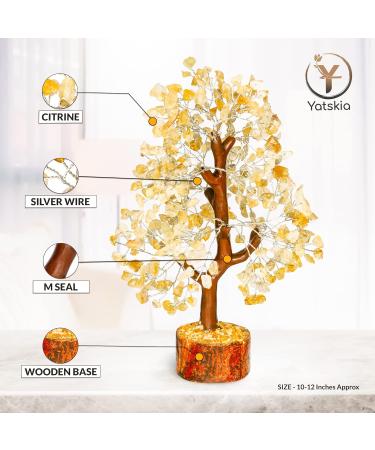 Citrine Crystal Tree - Feng Shui & Chakra Home Decor - Gemstone Tree for Good Luck - Citrine Stone Gift - Buy Online on GoSupps.com